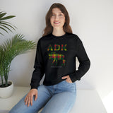 Plaid ADK Moose Unisex Heavy Blend Crewneck Sweatshirt