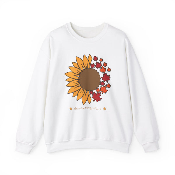 Adirondack Sunflowers and Maple Leaves Unisex Heavy Blend Crewneck Sweatshirt