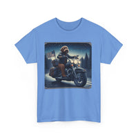 Chocolate Labradoodle Motorcycle Adirondacks Unisex 100% Cotton Tee