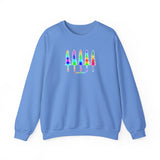 Row of Snowy Pines Neon Unisex Heavy Blend Crewneck Sweatshirt