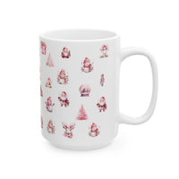 Pretty Christmas Pink Ceramic Mug (15oz)