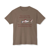 Fishing Wisdom with a Twist HD Cotton T-Shirt