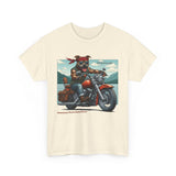 Pittie Riding Motorcycle Adirondacks Unisex 100% Cotton Tee