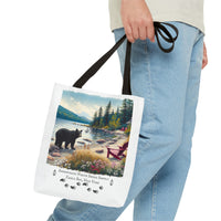 Black Bear Beach Bear Poly Tote Bag