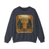 Adirondack Chairs Marshmallow Roasting Bears Unisex Heavy Blend Crewneck Sweatshirt
