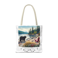 Black Bear Beach Bear Poly Tote Bag