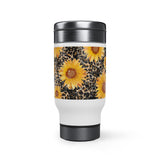 Sunflowers Stainless Steel Travel Mug with Handle, 14oz