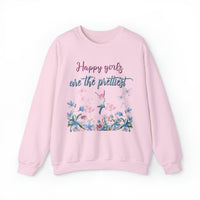 Happy Girls Are The Prettiest Unisex Heavy Blend Crewneck Sweatshirt