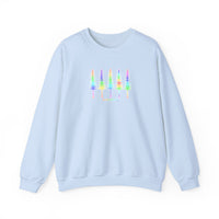 Row of Snowy Pines Pastels Unisex Heavy Blend Crewneck Sweatshirt