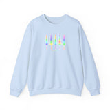 Row of Snowy Pines Pastels Unisex Heavy Blend Crewneck Sweatshirt