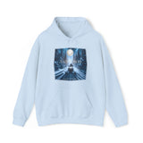 Moonrise Over The Trail Unisex Snowmobiling Hoodie