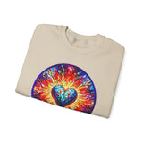 Colorful Heart Unisex Heavy Blend Crewneck Sweatshirt