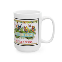 Olney & Floyd Butterfly Brand Refugee Beans Label Ceramic Mug (15oz)