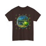 Adirondacks Camping with Daisies Unisex 100% Cotton Tee