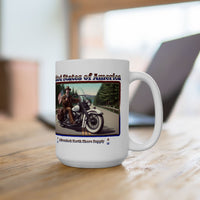 United States of America Teddy Roosevelt Motorcycle Ceramic Mug (11oz or 15oz)