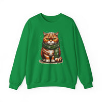 Cranky Orange Cat Unisex Heavy Blend Crewneck Sweatshirt