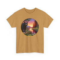 Black Bear Sunset Unisex 100% Cotton Tee