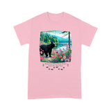 Adirondacks Black Bear Flowers Unisex Standard T-Shirt