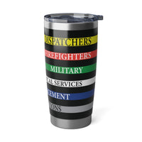 First Responders 20oz Double-Wall Insulated Stainless Steel Hot or Cold Tumbler