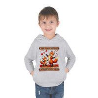 Sweet Fall Foxes Toddler Pullover Fleece Unisex Hoodie