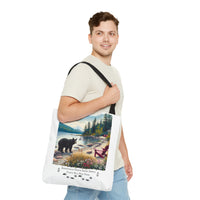 Black Bear Beach Bear Poly Tote Bag