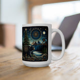 Boho Bear Night Ceramic Mug (15oz)