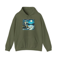 Yeti Sled The Wild Adirondacks Snowmobile Unisex Heavy Blend Hoodie