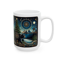 Boho Bear Night Ceramic Mug (15oz)