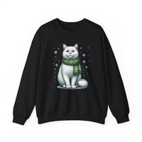 Snowy Mr. Mouse Cat Unisex Heavy Blend Crewneck Sweatshirt