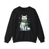 Snowy Mr. Mouse Cat Unisex Heavy Blend Crewneck Sweatshirt