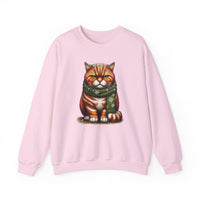 Cranky Orange Cat Unisex Heavy Blend Crewneck Sweatshirt