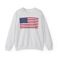 USA American Flag Logo Unisex Heavy Blend Crewneck Sweatshirt