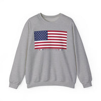 USA American Flag Logo Unisex Heavy Blend Crewneck Sweatshirt