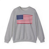 USA American Flag Logo Unisex Heavy Blend Crewneck Sweatshirt