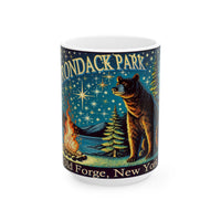 Adirondack Park Retro Black Bear Old Forge NY Ceramic Mug (15oz)