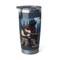 Long haired Black Labrador Guitar 20oz Double-Wall Insulated Stainless Steel Hot or Cold Tumbler