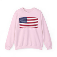 USA American Flag Logo Unisex Heavy Blend Crewneck Sweatshirt