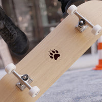 Wolf Paw Maroon Transparent Indoor/Outdoor Sticker, Round, 1pcs