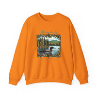 Adirondacks Fall Loon Unisex Heavy Blend Crewneck Sweatshirt