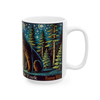 Adirondack Park Retro Black Bear Old Forge NY Ceramic Mug (15oz)