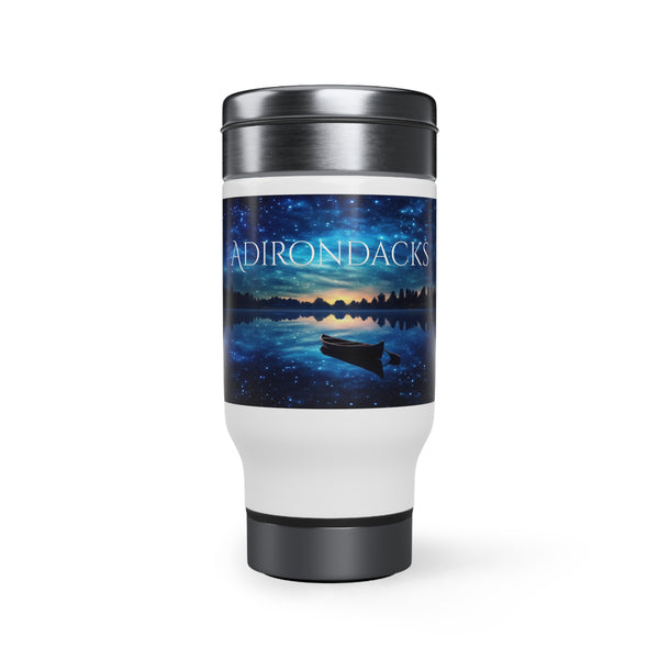Adirondacks Boat In The Night 14oz Stainless Steel Travel Mug with Handle
