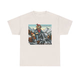 Golden Retriever Motorcycle Adirondacks Unisex 100% Cotton Tee