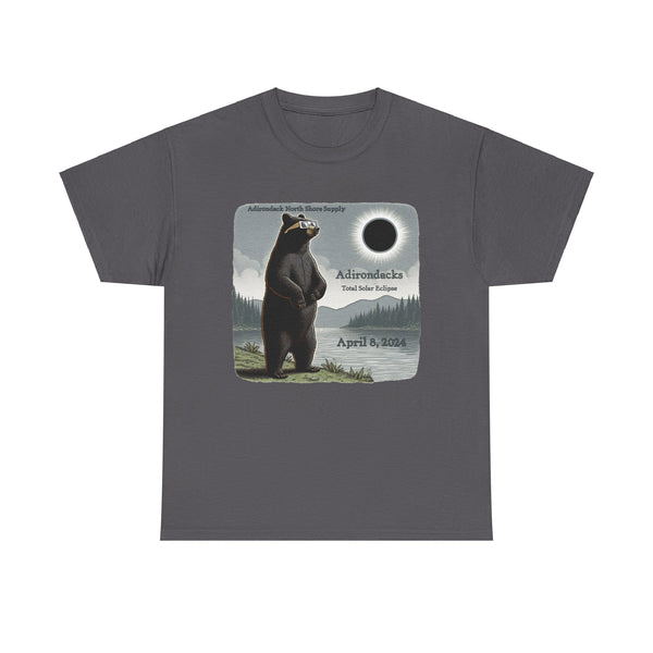 Mr. Black Bear Adirondacks Total Solar Eclipse Unisex 100% Cotton Tee