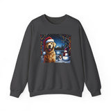 Golden Retriever Unisex Holiday Crewneck Sweatshirt 1