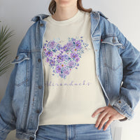 Adirondacks Floral Heart Unisex 100% Cotton Tee