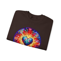 Colorful Heart Unisex Heavy Blend Crewneck Sweatshirt