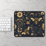 Bees on Navy Gaming Mouse Pad