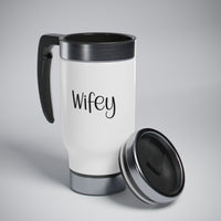 Wifey 14oz Stainless Steel Travel Mug with Handle