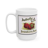 Olney & Floyd Butterfly Brand Strawberry Beets Label Ceramic Mug (15oz)