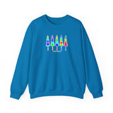 Row of Snowy Pines Neon Unisex Heavy Blend Crewneck Sweatshirt